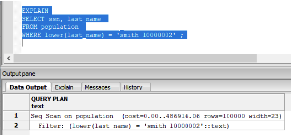 Query Using EXPLAIN Execution Plan