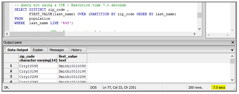 Query Without Using CTE