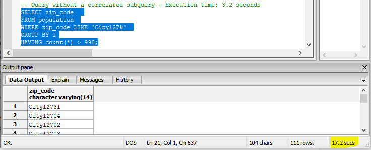Query Without Correlated Subquery